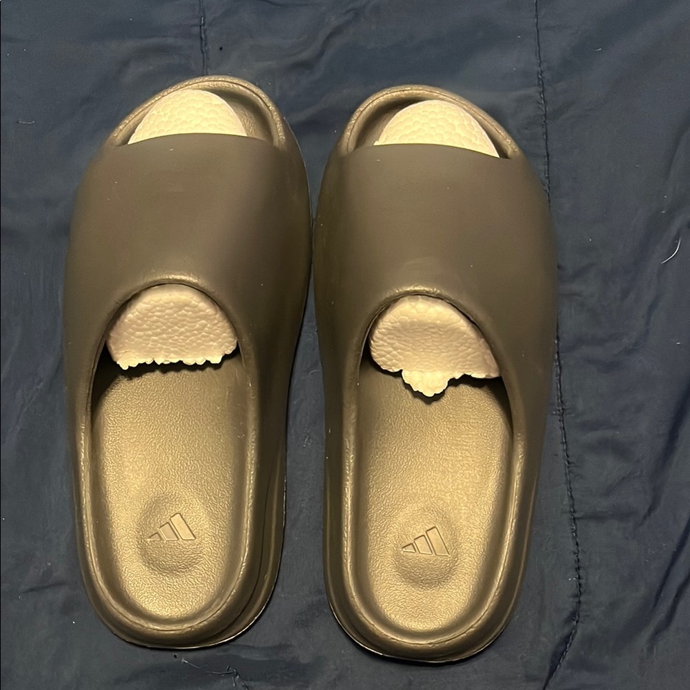 Adidas Olive Slide Sandals (black) Yeezy
